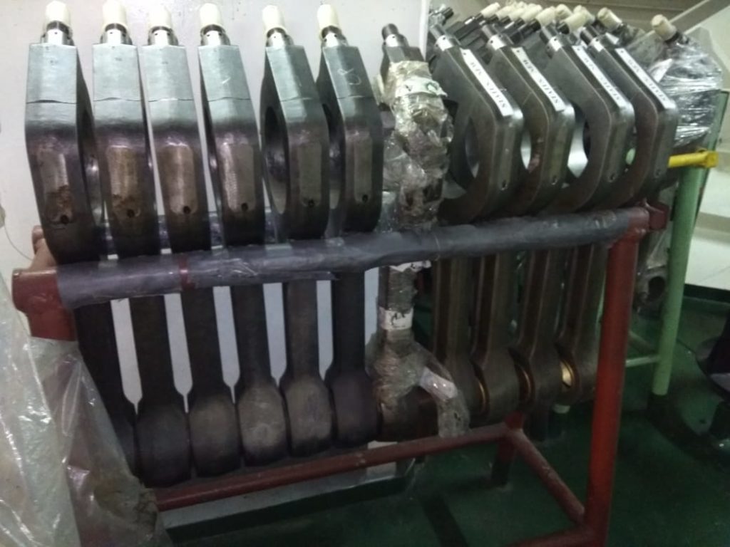 Marine Engine Connecting Rods under Reconditioning